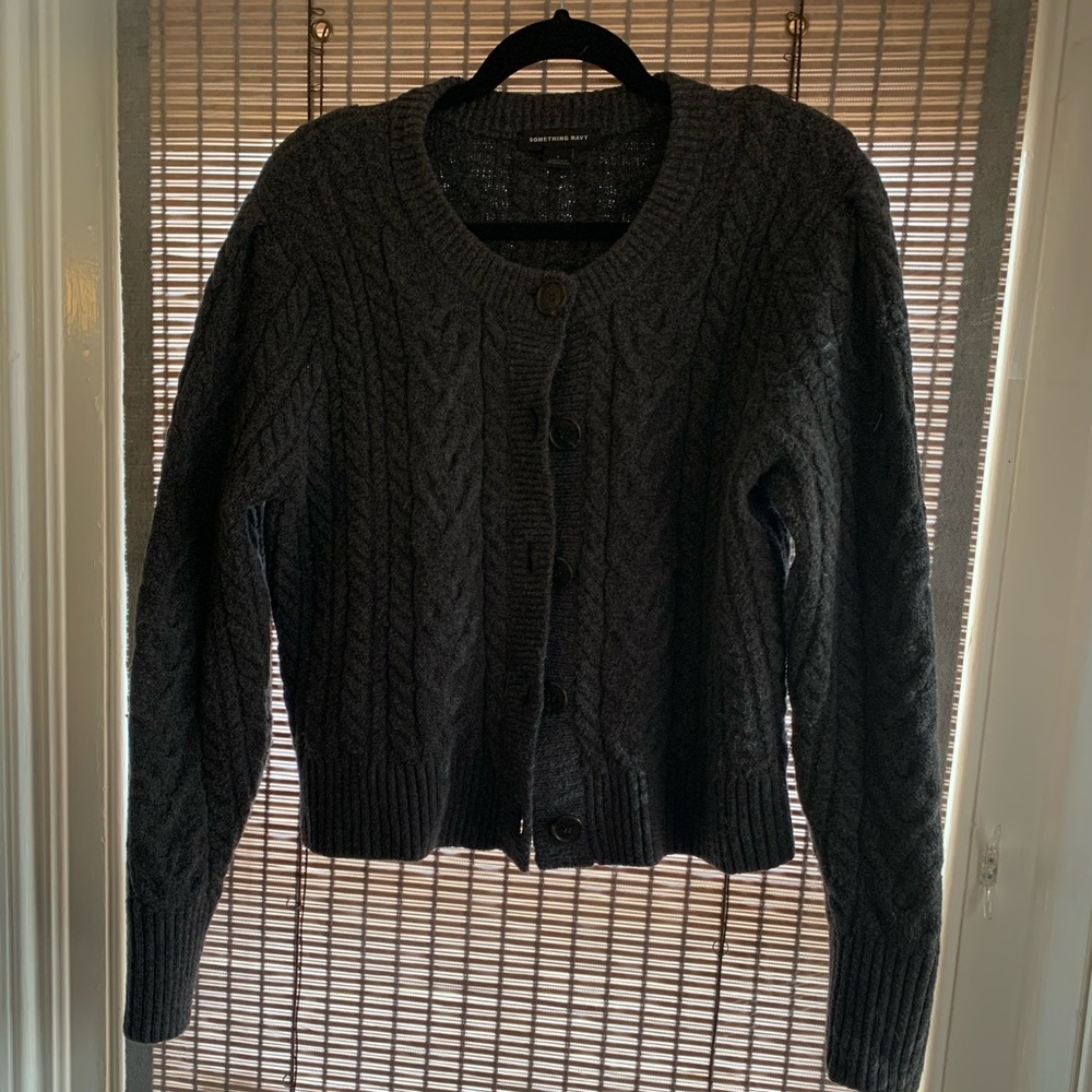Gray cardigan